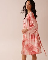 Kimono à fleurs en fibres recyclées