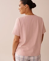 Seagull Print Crew Neck Cotton T-shirt