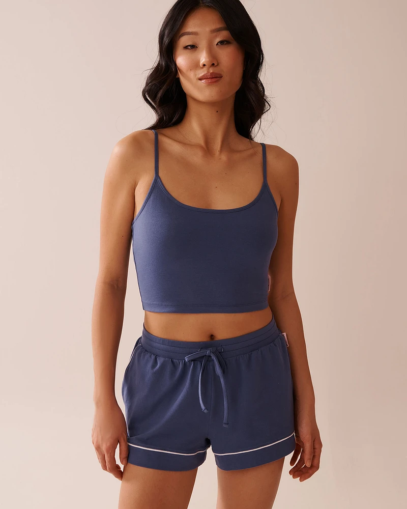 Cotton Crop Cami with Shelf Bra