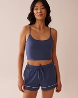 Cotton Crop Cami with Shelf Bra