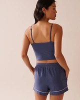 Cotton Crop Cami with Shelf Bra