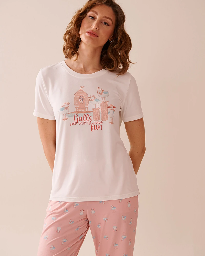 Seagull Print Super Soft T-shirt