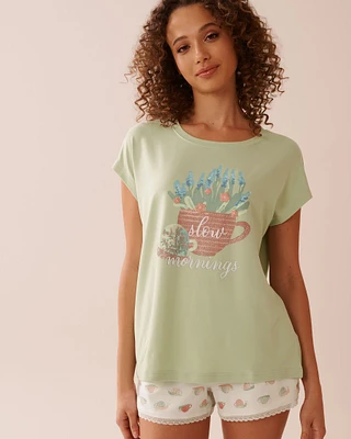 T-shirt ultra doux imprimé escargot
