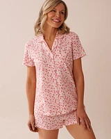 Floral Print Shirt PJ Set