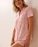 Floral Print Shirt PJ Set