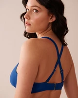 ROYAL BLUE Recycled Fibers D Cup Bralette Bikini Top