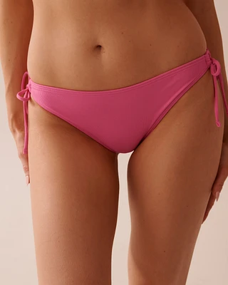 DRAGON FRUIT Recycled Fibers Side Tie Brazilian Bikini Bottom