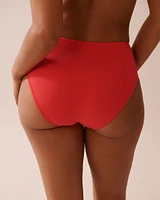 HIBISCUS Recycled Fibers Draped Mid Waist Bikini Bottom