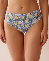 LEMON TILE Mid Waist Cheeky Bikini Bottom