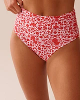 MEDITERRANEAN TILE Draped High Waist Bikini Bottom