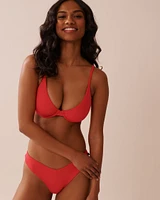 HIBISCUS Ribbed Thong Bikini Bottom