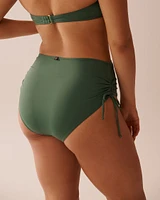 KHAKI Recycled Fibers Side Tie High Waist Bikini Bottom