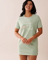 Snail Print Cotton Sleepshirt