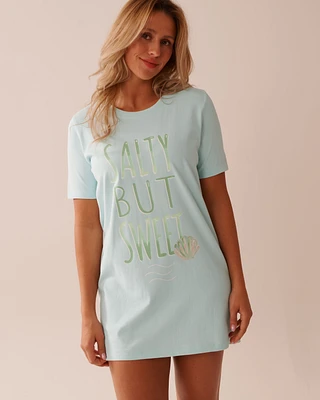 Seashell Print Cotton Sleepshirt