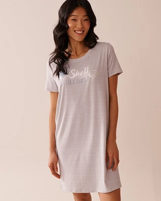 Chemise de nuit ultra douce imprimé coquillage