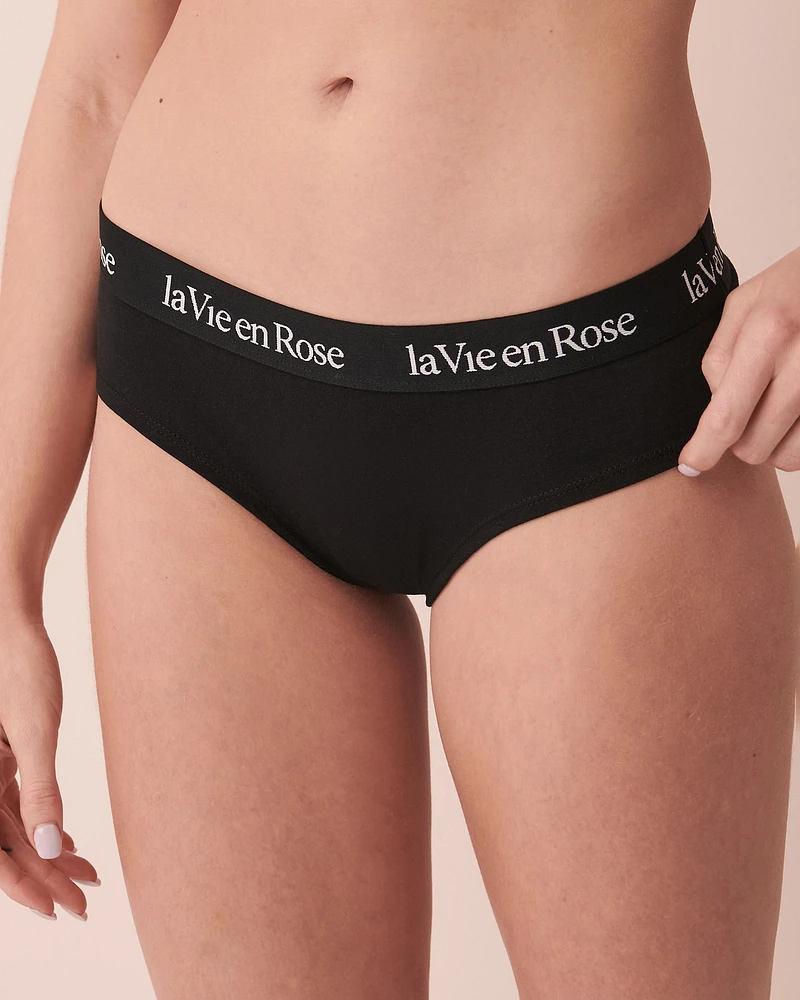 Culotte aux hanches coton et bande élastique logo