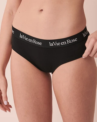 Culotte aux hanches coton et bande élastique logo