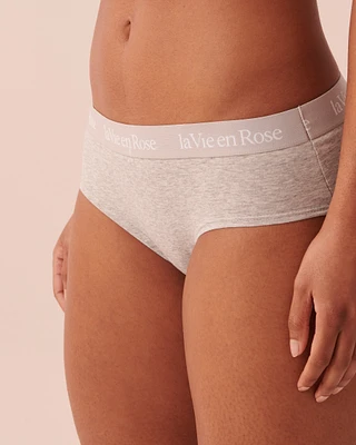 Culotte aux hanches coton et bande élastique logo