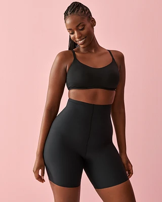 Medium Support Microfiber High Waist Mid-Thigh Shaper Shorts