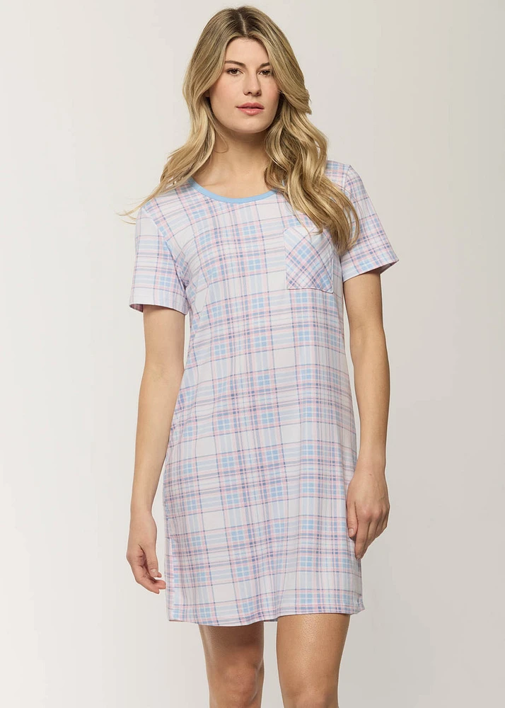 Short Plaid Nightgown