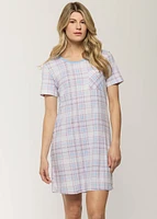 Short Plaid Nightgown