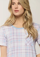 Short Plaid Nightgown