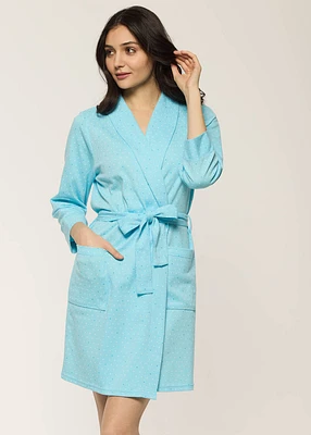 Robe de chambre courte à pois
