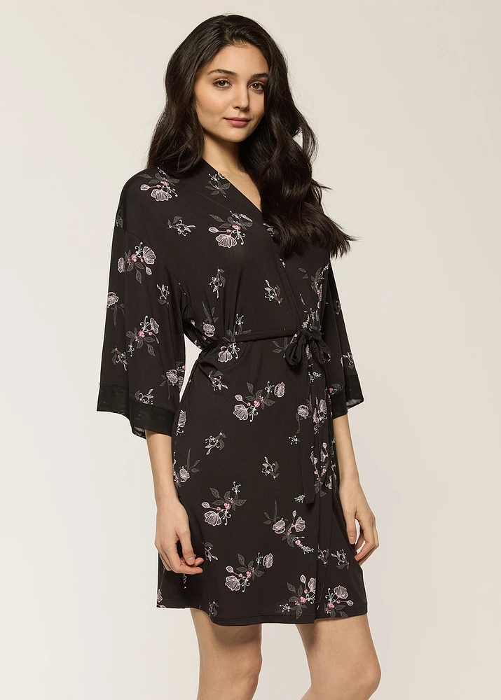 Robe de chambre courte mesh