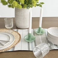 Small Pipe Taper Candle Holder 2" - Green