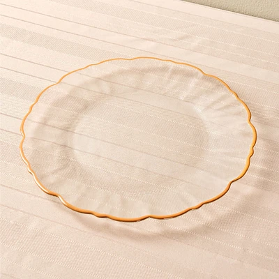 Elegance Orange Rim Dinner Plate - 27.5cm