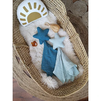 Baby Star Security Blanket, Set of 2 - Light Blue & Teal