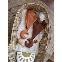 Baby Moon Security Blanket, Set of 2 - Rust & Brown