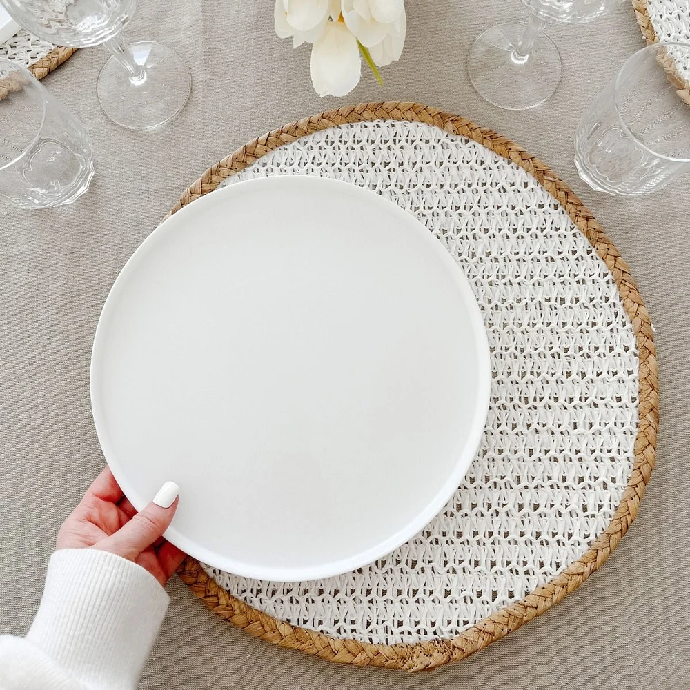 Napperon rond blanc par Maxwell & Williams