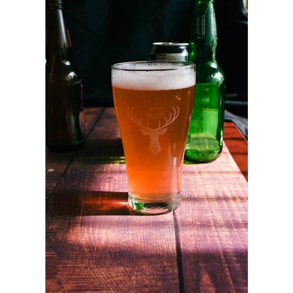 Ensemble de 6 verres à bière avec cerf par Cuisivin