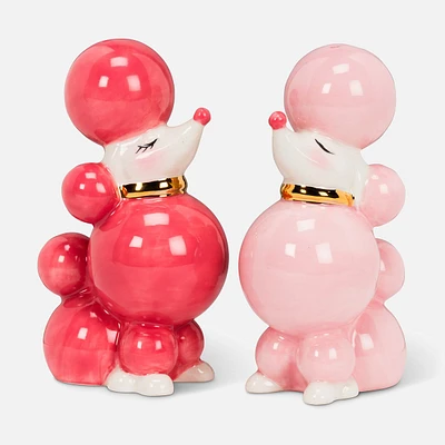 Pink Poodle Salt and Pepper Shaker Set