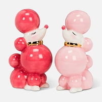 Pink Poodle Salt and Pepper Shaker Set