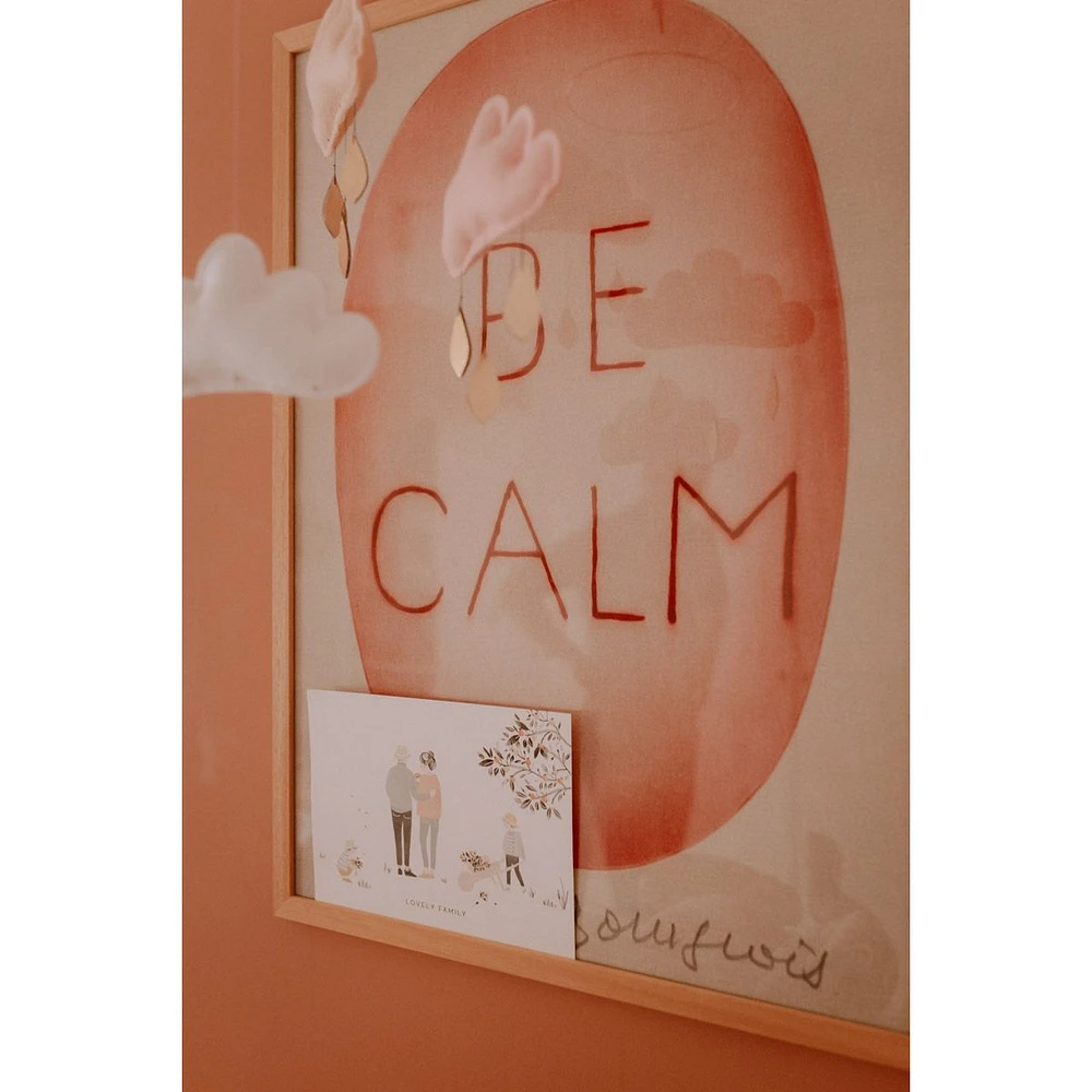 Cloud Mobile - Peach, White & Taupe