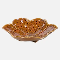 Ceramic Floral Platter - Burnt