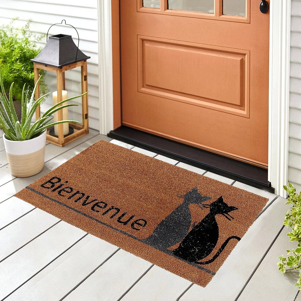Chat Bienvenue" Doormat