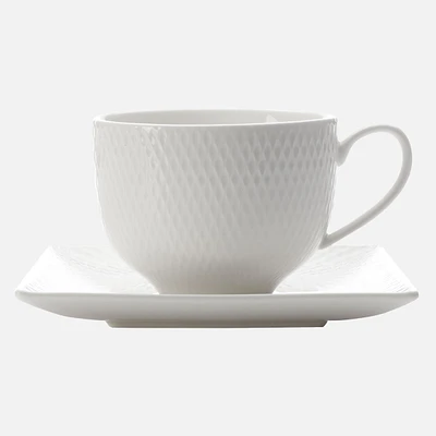 Maxwell & Williams Diamond Set of 2 Diamond Cups and Saucers