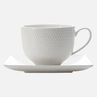 Maxwell & Williams Diamond Set of 2 Diamond Cups and Saucers