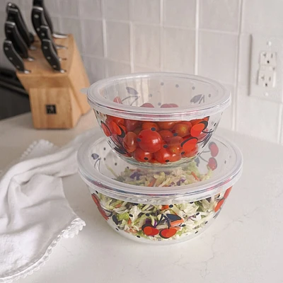 Set of 2 Kate Spade Vintage Cherry Dot Bowls