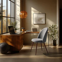 Set of 2 Grey Dining Chairs by Maison Classique