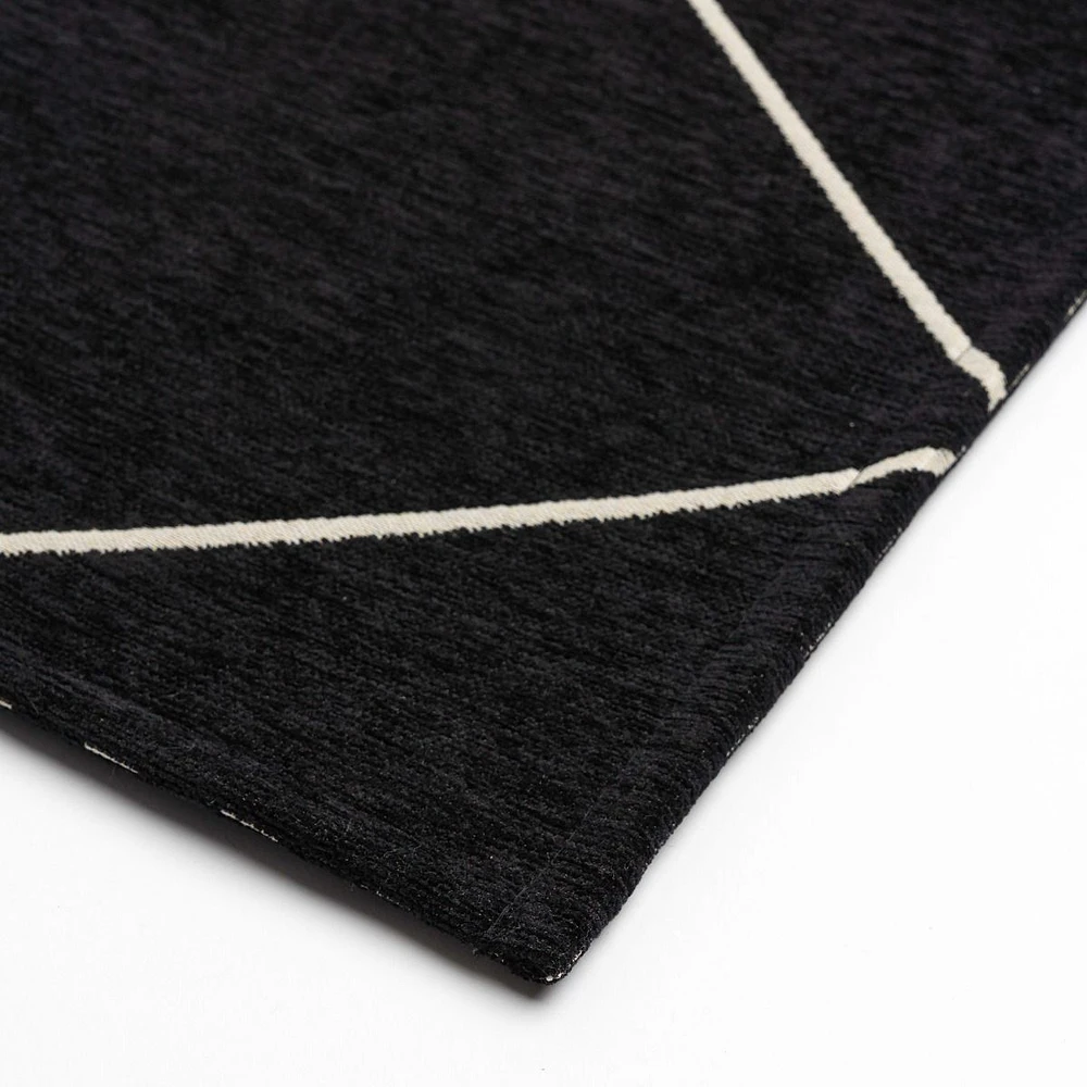 Loze Anti Slip Rug 20x28" - Black