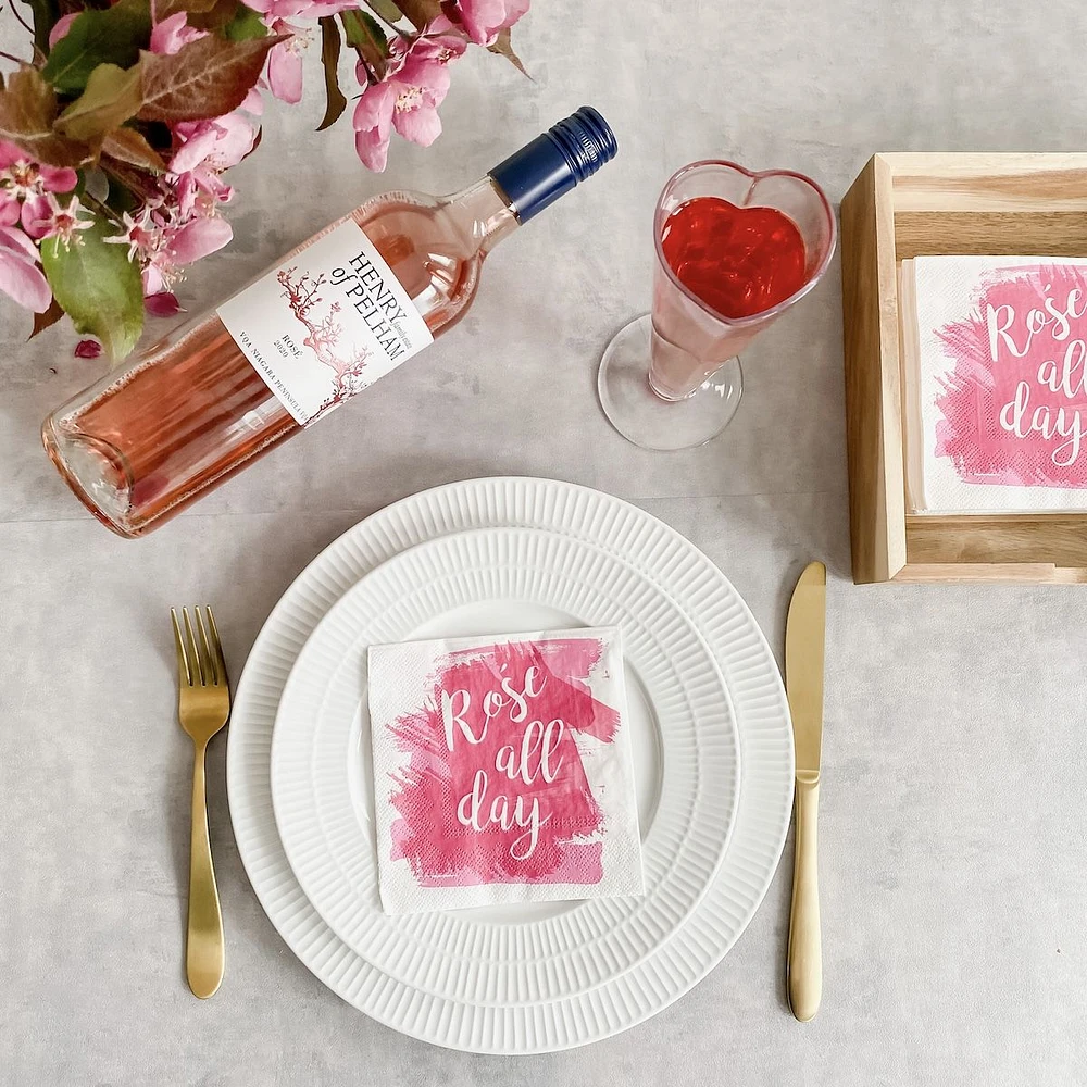 Serviettes à cocktail « Rose All Day »