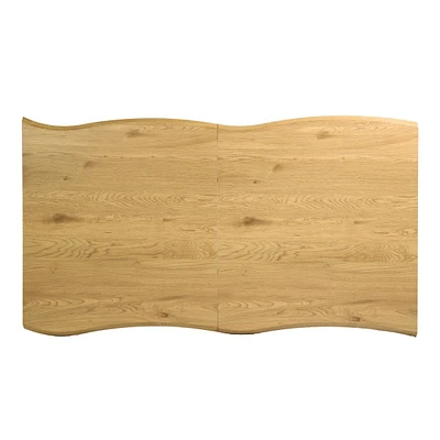 63" Modern Dining Table with Wave Edge