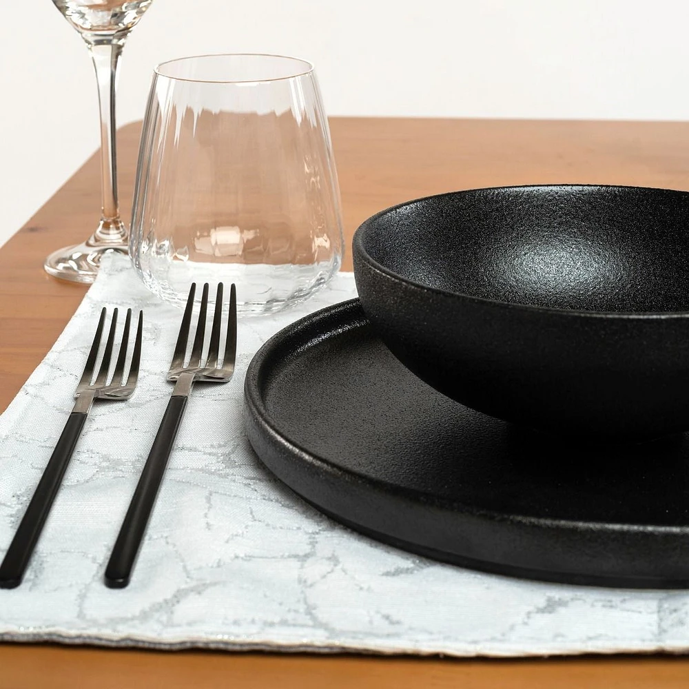 Minto Placemat - Silver/White