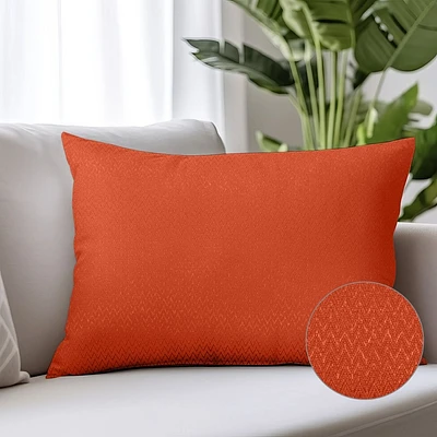 Morgan Jacquard Cushion - Tangerine