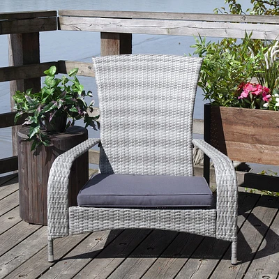 Muskoka Light Grey Wicker Chair