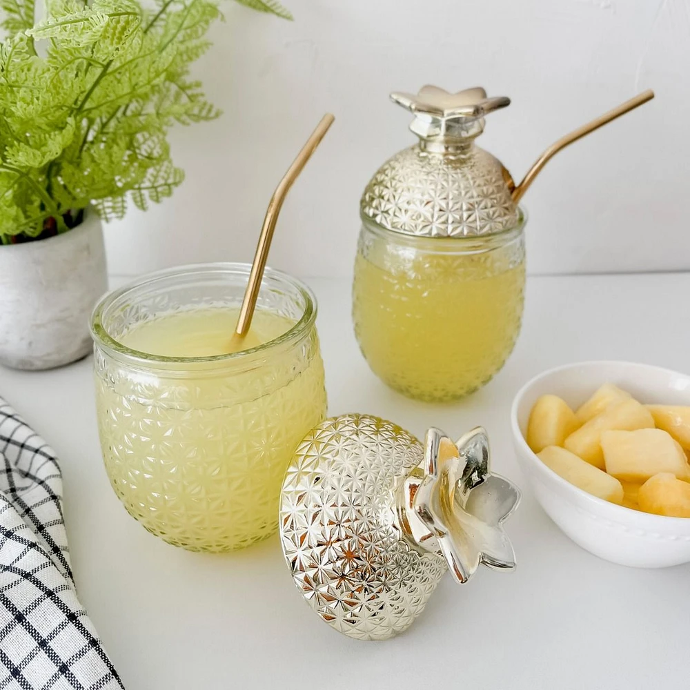 Ensemble de 2 verres à cocktail en ananas par Brilliant